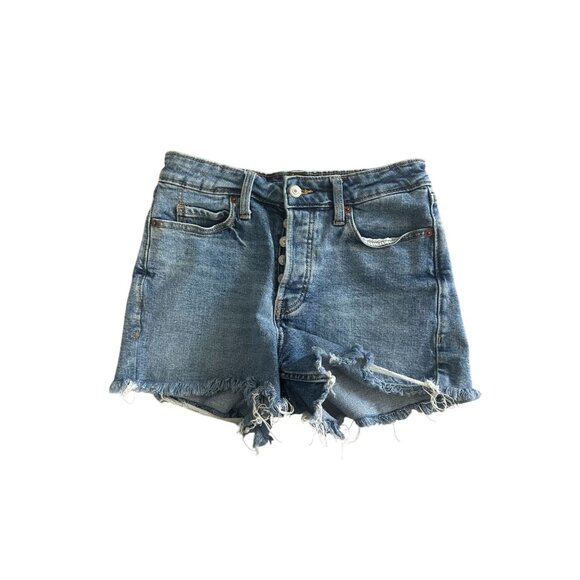 OLD NAVY Sky Hi A Line Denim Shorts Size 4 - Picture 2 of 6